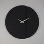 Wallity Block Metal Wall Clock - APS096 Negro y dorado